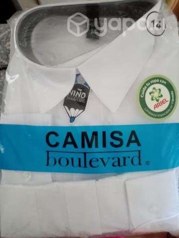3 Camisas talla 14 blancas - Imagen 2