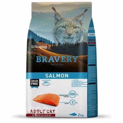 Bravery salmon adult cat sterilized 2kg