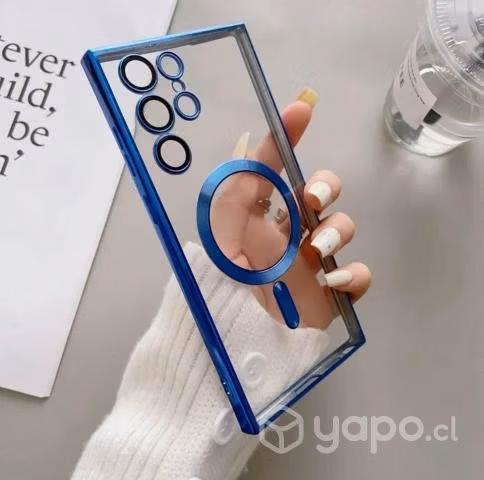 Magsafe-funda de silicona transparente para Samsun