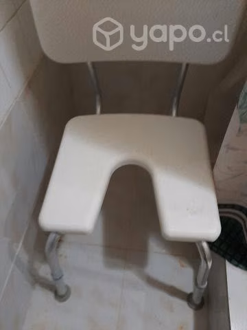 Silla para ducha con rebaje en U para adulto mayor