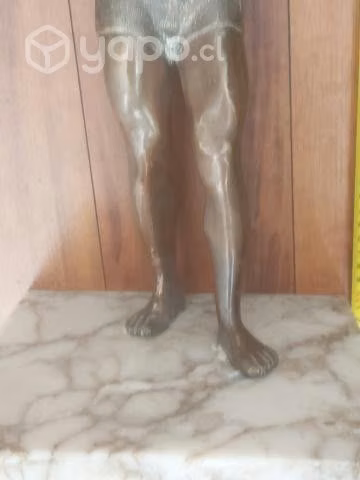 Gran figura de Bronce 50 cm alto Antigua salitrera - Imagen 3