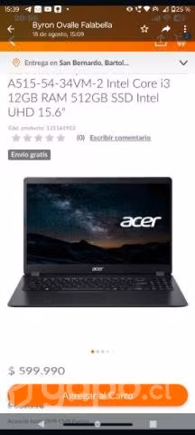 Acer Aspire SSD 512 GB/ 12 GB RAM - Imagen 2