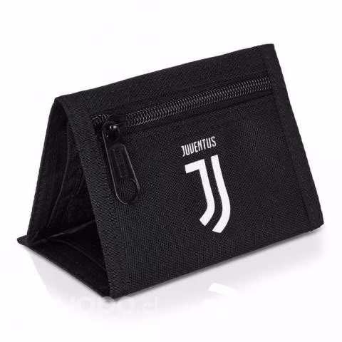 Juventus Billetera Negra c/ Estampado y Logo
