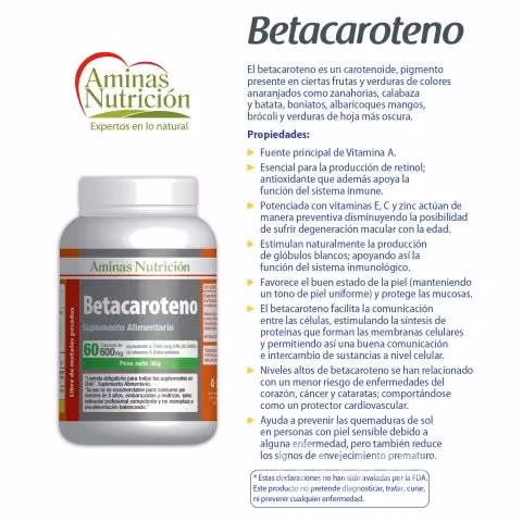Vitamina "betacaroteno" 100% natural
