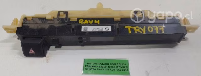 Botón Hazard Con Reloj Tablero