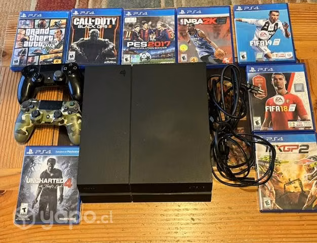 Play Station 4 + 2 mandos + 8 juegos - Imagen 3