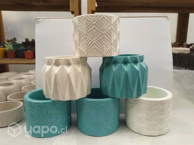 Maceteros de yeso