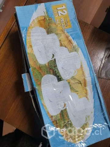 Juegos de tazas loza blanca, nuevos