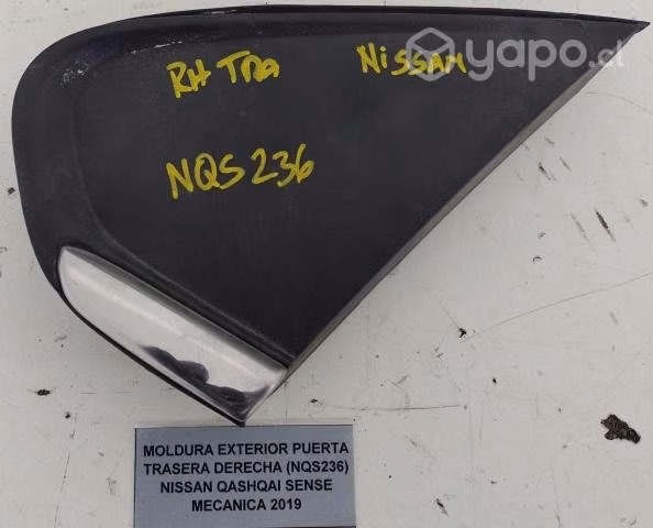 Moldura Ext pta tras der Nissan Qashqai Sense 2019