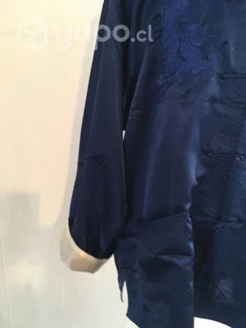 Chaqueta seda Taichi Azul - Imagen 2