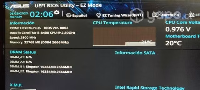 PC Escritorio, Intel I5 2.8 GHz, Radeon RX 570 4GB