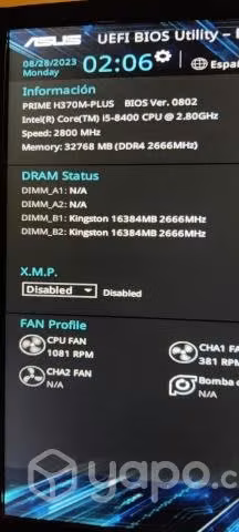 PC Escritorio, Intel I5 2.8 GHz, Radeon RX 570 4GB