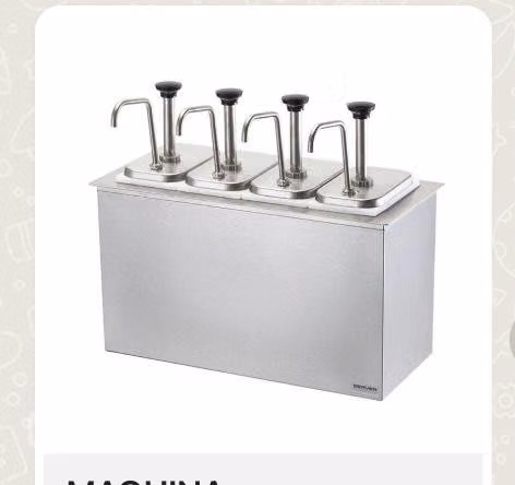 Máquina dispensadora de salsa acero inoxidable 4 c
