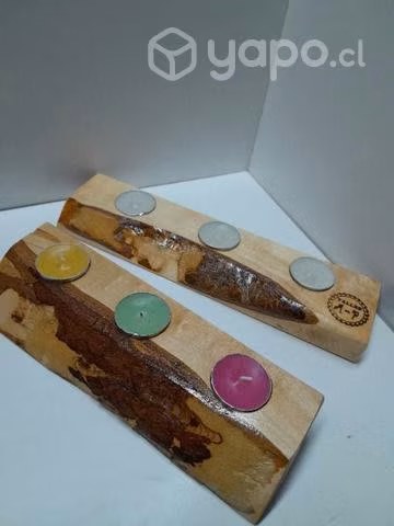 Porta Velas en madera - Imagen 3