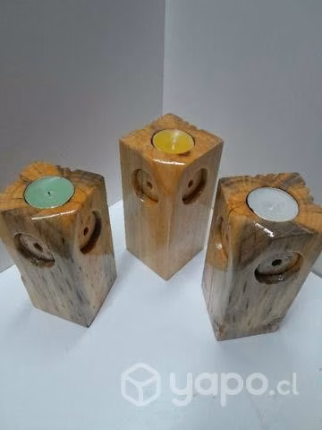 Porta Velas en madera - Imagen 5