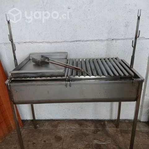 Parrilla con base (pancho) acero inoxidable