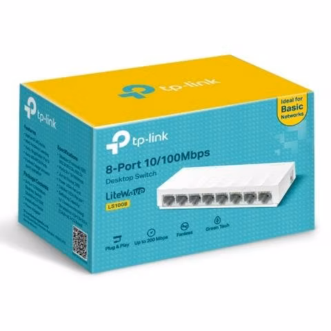 Switch tp-link, 8 puertos 10/100mbps rj45. ls1008 - Imagen 5