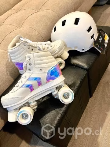 Patines quad T38 + Casco ajustable