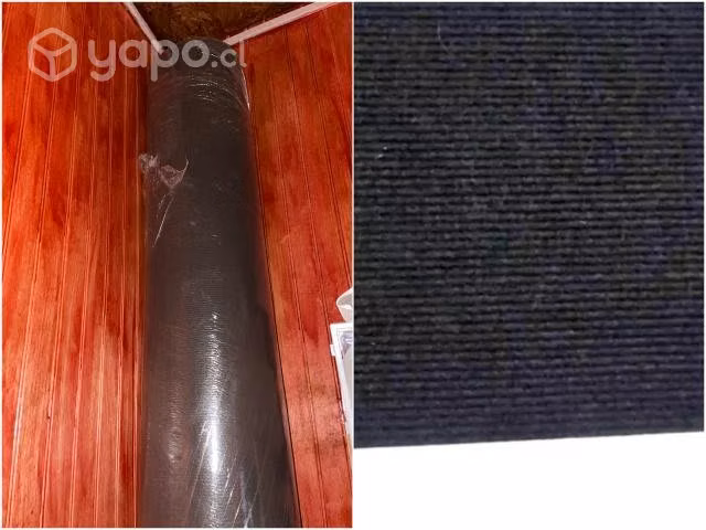 Alfombra cubre piso negro de 27m2