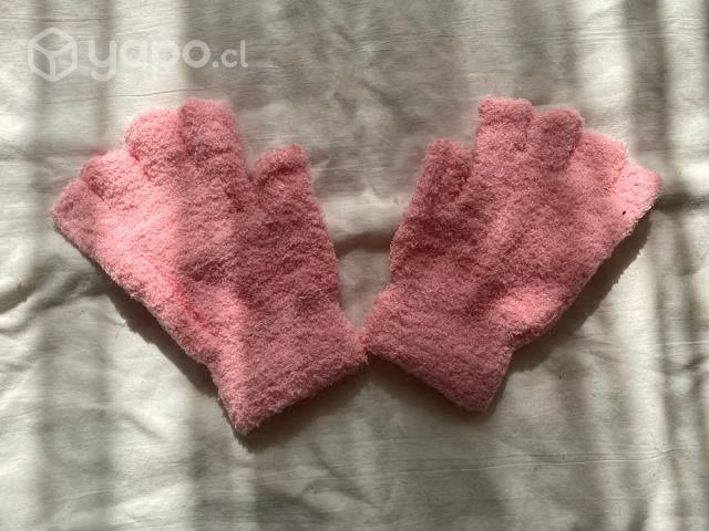 Guantes rosados sin dedos