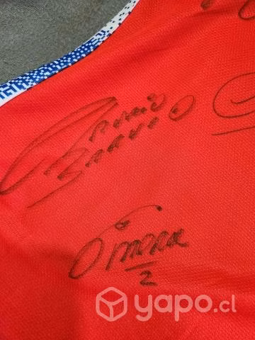 Camiseta selección chilena autografiada