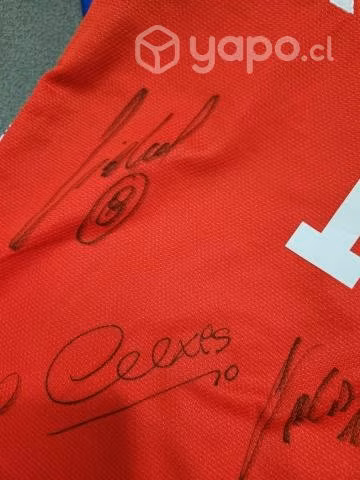 Camiseta selección chilena autografiada