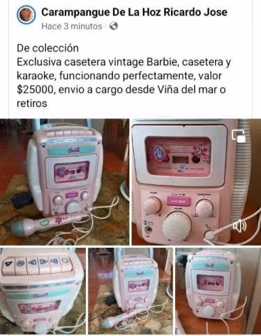 Casetera karaoke vintage barbie funcionando