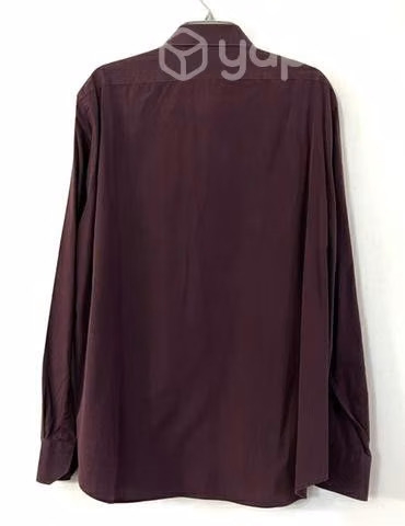 Camisa Marca Camicissima Slim Fit Talla Xxl Burdeo