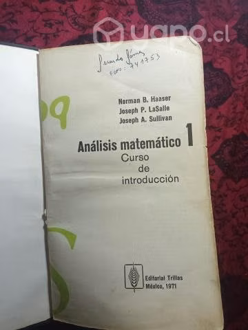 Análisis Matemático I, Haaser LaSalle Sullivan