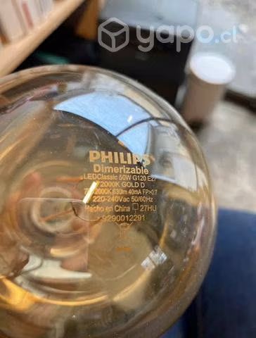 Ampolleta 7W Led PHILIPS Globo luz calida dim - Imagen 3