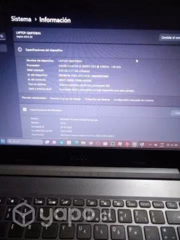 Notebook acer aspire 5 con intel core i5