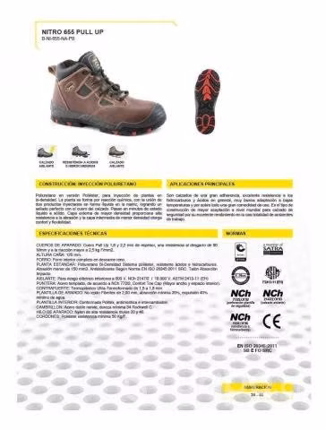 Zapatos de seguridad treck nitro 655 - Imagen 2