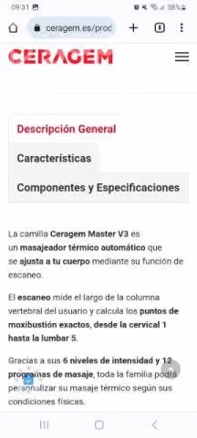 Camilla de masajes con piedras de jade CERAGEM
