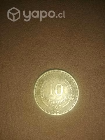 moneda de 10 centésimos de 1967