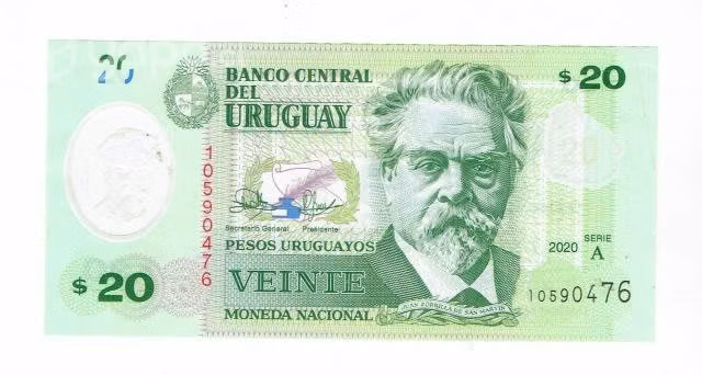 Billete De Uruguay, 20 Pesos, Polímero