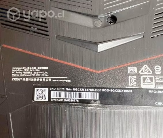 Notebook Gamer Msi GF75 - Imagen 3