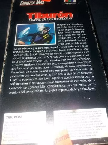 Película Documental Tiburón vhs - Imagen 2
