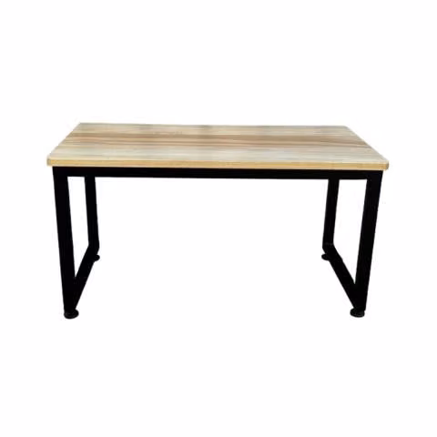 Mesa De Centro Industrial Rectangular De Fierro