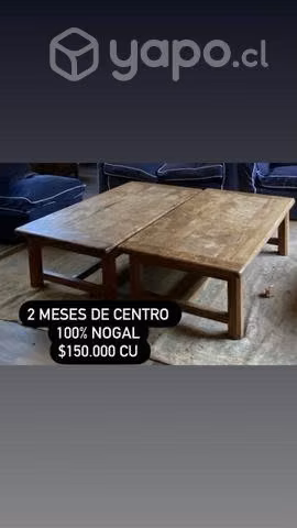 Mesas de centro 100% nogal