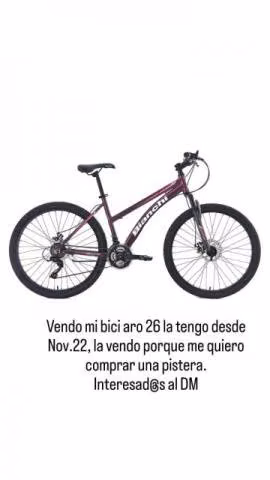 Bicicleta aro 26 Bianchi morada