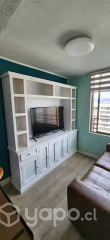 Mueble tipo rack TV blanco