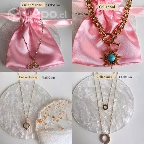 Anillos, Collares, argollas y pulseras