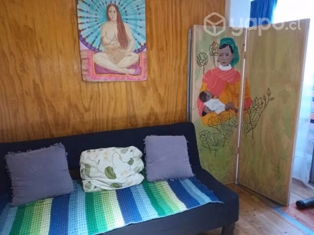 Biombo rústico de madera