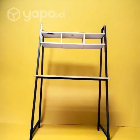 Lindo Escritorio Minimal de madera y repisas - Imagen 3