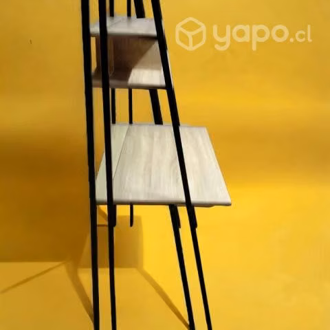 Lindo Escritorio Minimal de madera y repisas - Imagen 2