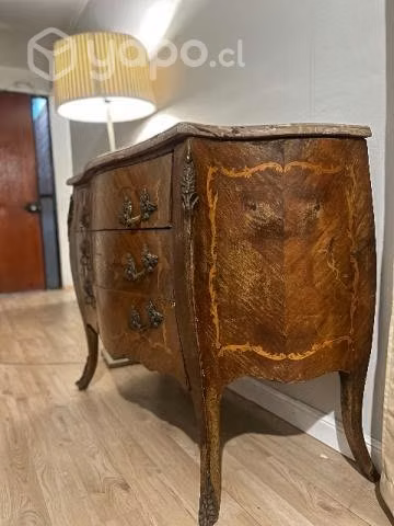 Cómoda Luis xv con marmol bronce y marqueteria - Imagen 2