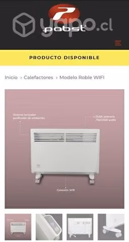 Calefactor convector eléctrico wifi