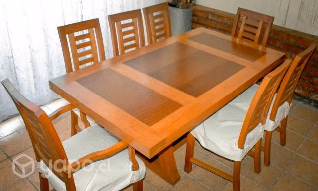 Comedor raulí para 8 personas