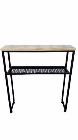 Mesa De Arrimo Industrial Doble Cubierta Madera