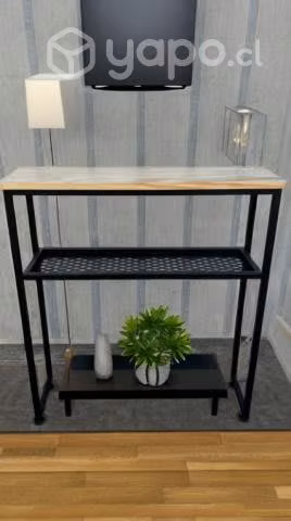 Mesa De Arrimo Industrial Doble Cubierta Madera